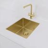 Pure.Sink Prestige sink 34x40 cm PVD Gold 10mm radius undermount, flush mount, and top mount PPG3440-60
