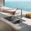 Pure.Sink Elite Steel Spark-S kitchen faucet stainless steel with pull-out spout PS8041-02