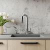 Pure.Sink Elite Steel Crystal-S kitchen faucet stainless steel with pull-out spout PS8050-02