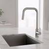 Pure.Sink Elite Steel Crystal-S kitchen faucet stainless steel with pull-out spout PS8050-02