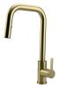 Pure.Sink Elite Steel Crystal-S kitchen faucet PVD brushed gold with pull-out spout PS8050-60