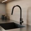Pure.Sink Elite Steel Stream-S kitchen faucet Matte Black with pull-out spout PS8045-10