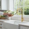 Pure.Sink Elite Steel Stream-S kitchen faucet PVD brushed gold with pull-out spout PS8045-60