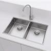 Pure.Sink Prestige Double Stainless Steel Sink 70x40 cm 10mm radius undermount, flush mount and top mount PPG343440-02