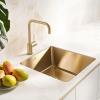 Pure.Sink Exclusivo Gold sink 40x40 cm 10mm radius undermount, flush mount and top mount PEX4040-60