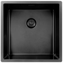 Pure.Sink Exclusivo Gun metal sink 40x40 cm 10mm radius undermount, flush mount and top mount PEX4040-61