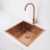 Pure.Sink Exclusivo Copper Sink 40x40 cm 10mm radius undermount, flush mount and top mount PEX4040-62