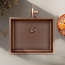 Pure.Sink Exclusive Copper Sink 50x40 cm 10mm radius undermount, flush mount and top mount PEX5040-62