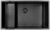 Pure.Sink Exclusivo large Gun metal sink 70x40 cm 10mm radius undermount, flush mount and top mount PEX7040-61