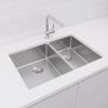 Pure.Sink Exclusivo Stainless Steel 1.5 One and a half sink 34+18 cm 10mm radius PEX341840-02