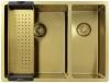 Pure.Sink Exclusivo Golden 1.5 one and a half bowl sink 34+18 cm 10mm radius PEX341840-60