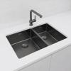Pure.Sink Exclusivo Gun Metal 1.5 one and a half sink 34+18 cm 10mm radius PEX341840-61