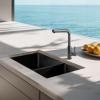 Pure.Sink Exclusivo Gun Metal 1.5 one and a half sink 34+18 cm 10mm radius PEX341840-61