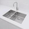 Pure.Sink Exclusivo Stainless Steel 1.5 one and a half sink 18+34 cm 10mm radius PEX183440-02