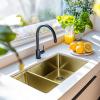Pure.Sink Exclusivo Gold 1.5 one-and-a-half bowl sink 18+34 cm 10mm radius PEX183440-60
