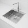 Pure.Sink Exclusivo Stainless Steel Sink 49x52 cm Tapwing with faucet hole bench 10mm radius PEX4540T-02