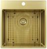 Pure.Sink Exclusivo Gold sink 49x52 cm Tapwing with faucet hole bank 10mm radius PEX4540T-60