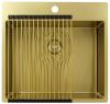 Pure.Sink Exclusivo Gold sink 54x52 cm Tapwing with tap hole bank 10mm radius PEX5040T-60