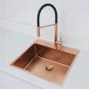 Pure.Sink Exclusivo Copper Sink 54x52 cm Tapwing with faucet hole bank 10mm radius PEX5040T-62