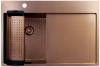 Pure.Sink Exclusivo Copper small sink with draining area 78x52 cm Tapwing left PEX3478LT-62