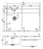 Pure.Sink Exclusivo Copper small sink with draining area 78x52 cm Tapwing left PEX3478LT-62