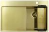Pure.Sink Exclusivo Small gold sink with drainer 78x52 cm Tapwing right PEX3478RT-60
