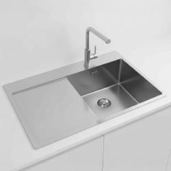 Pure.Sink Exclusivo stainless steel sink with draining area 78x52 cm Tapwing right PEX4078RT-02