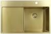 Pure.Sink Exclusivo Gold sink with drainer 78x52 cm Tapwing right PEX4078RT-60