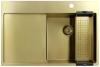 Pure.Sink Exclusivo Gold sink with drainer 78x52 cm Tapwing right PEX4078RT-60