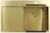 Pure.Sink Exclusivo Gold sink with drainer 78x52 cm Tapwing right PEX4078RT-60