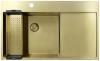Pure.Sink Exclusivo Gold sink with drainer 86x52 cm Tapwing left PEX5086LT-60