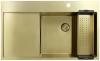 Pure.Sink Exclusivo Gold sink with drainer 86x52 cm Tapwing right PEX5086RT-60