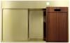 Pure.Sink Exclusivo Gold sink with drainer 86x52 cm Tapwing right PEX5086RT-60