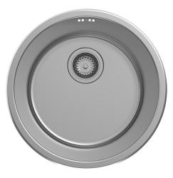 Pure.Sink Rondo Stainless Steel Round Sink for flush-mount, under-mount and top-mount 38 cm PRN38-02