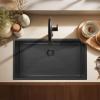 Pure.Sink Luxion Large PVD Black sink 74x40 cm undermount, flush mount, and top mount PLX7440-63