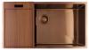 Pure.Sink Luxion Large copper sink 74x40 cm undermount, flush mount, and top mount PLX7440-62