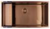 Pure.Sink Luxion Large copper sink 74x40 cm undermount, flush mount, and top mount PLX7440-62
