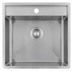 Pure.Sink Luxion Stainless steel sink 51x50 cm Tapwing with tap hole PLX5150T-02