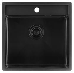 Pure.Sink Luxion PVD Black sink 51x50 cm Tapwing with tap hole PLX5150T-63