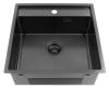 Pure.Sink Luxion Gun metal sink 51x50 cm Tapwing with tap hole PLX5150T-61
