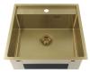Pure.Sink Luxion Gold sink 51x50 cm Tapwing with tap hole PLX5150T-60