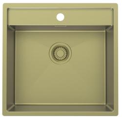 Pure.Sink Luxion Gold sink 51x50 cm Tapwing with tap hole PLX5150T-60