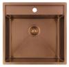 Pure.Sink Luxion Copper sink 51x50 cm Tapwing with tap hole PLX5150T-62