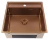 Pure.Sink Luxion Copper sink 51x50 cm Tapwing with tap hole PLX5150T-62