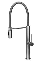 Pure.Sink Luxion solid stainless steel kitchen faucet with flexible spout and 2 spray modes PLXFLEX-02