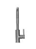 Pure.Sink Luxion Solid stainless steel kitchen faucet, square with pull-out spout PLXSQUA-02