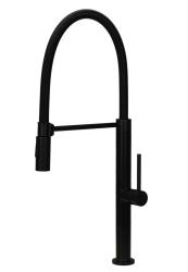 Pure.Sink Luxion Matte Black professional kitchen faucet with flexible spout and 2 spray modes PLXFLEX-10