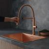 Pure.Sink Luxion Profi copper kitchen faucet with flexible spout and 2 spray modes PLXFLEX-62