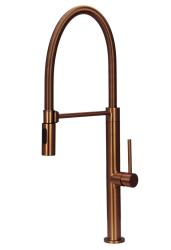 Pure.Sink Luxion Copper kitchen faucet with flexible spout and 2 spray modes PLXFLEX-62