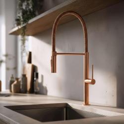 Pure.Sink Luxion Copper kitchen faucet with flexible spout and 2 spray modes PLXFLEX-62